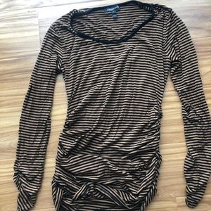 Isabella Oliver Long-sleeve stripe maternity shirt